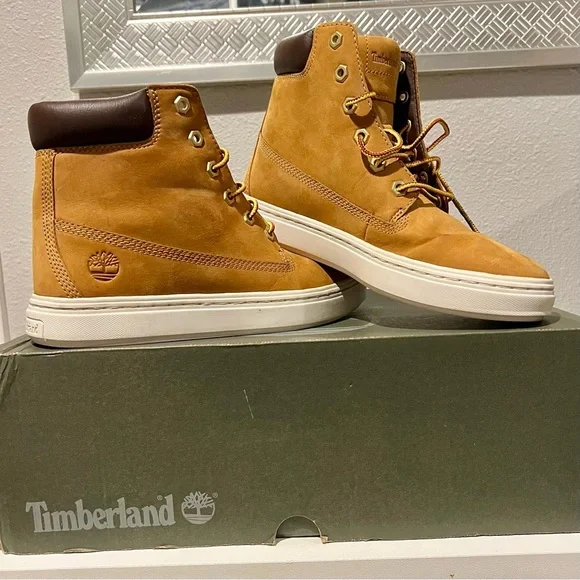 Timberland Women's Londyn 6" Boots Wheat Nubuck A1INF Size 7 With Box Leather - Picture 9 of 11
